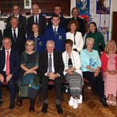 Guest Speaker Dr Thelma Graig with Principal Jonny Brady, Governors and special guests