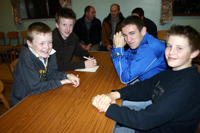 These four lads were pictured taking part in a BB Quiz held at Finvoy in November 2006