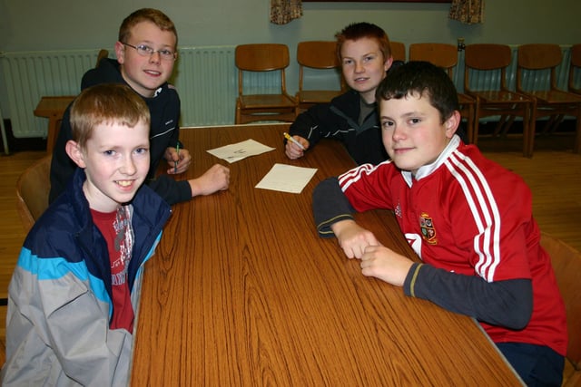 Pictured at a BB Quiz held in Finvoy Presbyterian Church Hall in November 2006