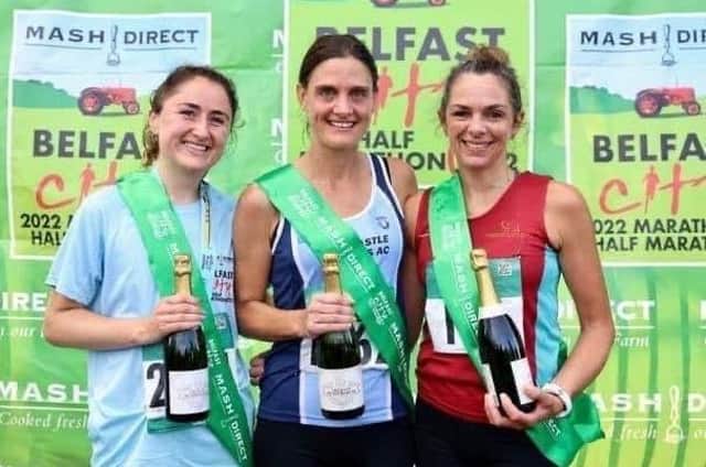 Gemma McDonald from Ballycastle Running Club was First Lady home at the Belfast Half Marathon securing a new PB and Club Record along the way