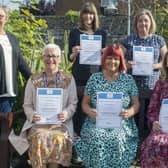 (l-r) Chair Marjorie Hawkins, Hannah Bowyer, Alison Kane, Yvonne Carson, Joanne Brown Kerr, Deborah Neill, and Wenda Gray