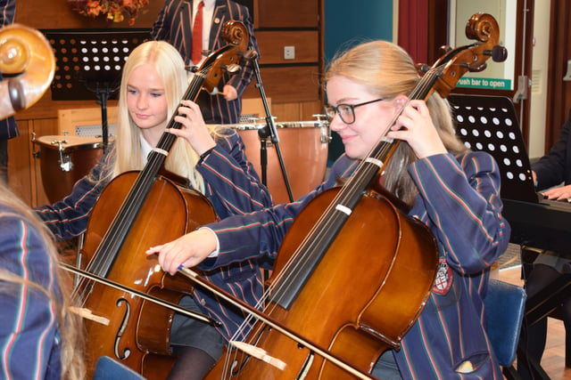 The Coleraine Grammar School Orchestra playing at Prize Day