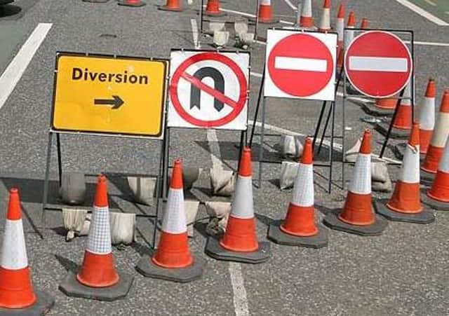 Road works diversion