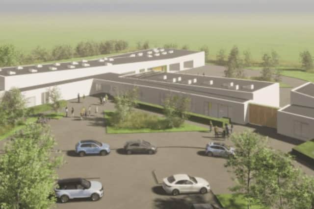 An artist’s impression of the proposed new Gaelscoil Eanna in Glengormley