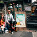 Jackie Kirk from dog treat company Frozzys and Éanna Ó Ceallaigh, general manager, The Dirty Onion announce the return of The Dirty Onion’s popular Pooch Social, with a little help from Pip (left) and Nellie (right).