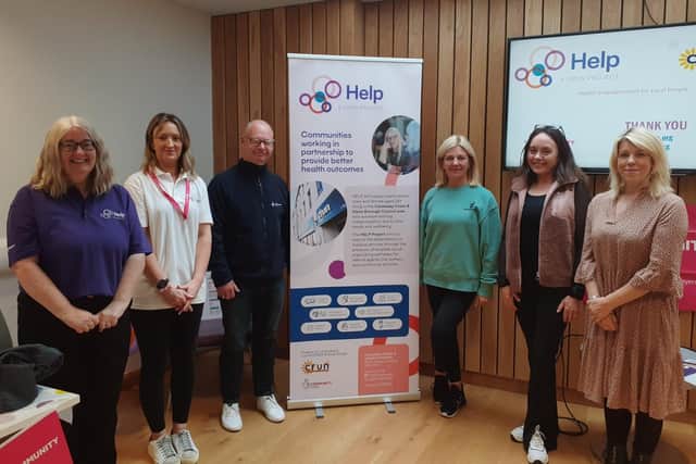 Rose Smyth, CRUN HELP Project, Lorna O'Neill, CRUN HELP Project, Iain McAfee, The National Lottery Community Fund, Funding Officer for Causeway Coast and Glens area, Alice Conn, Yoga Instructor, Elaine Curry, Wellness Facilitator and Lorna Kyle, Craft Facilitator. Credit National Lottery