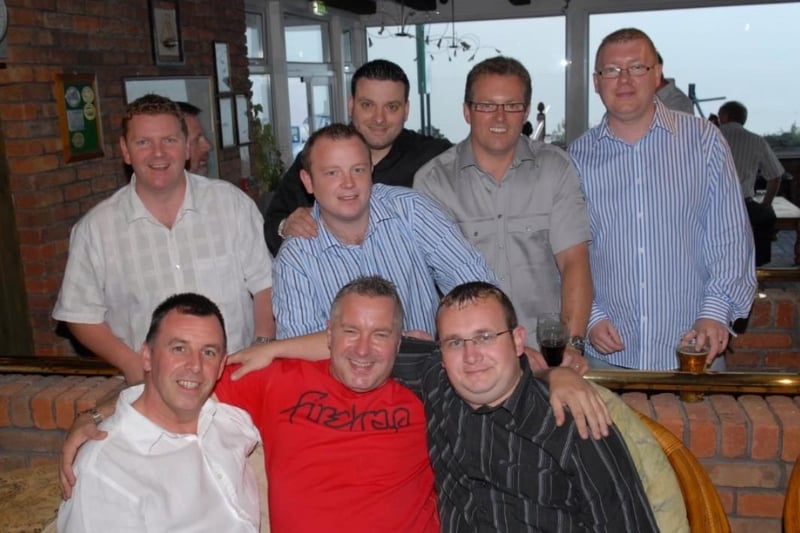 Enjoying the night in the Halfway House Hotel at the Olderfleet Liverpool FC Supporters' Club, Larne branch, annual dinner dance in 2008.