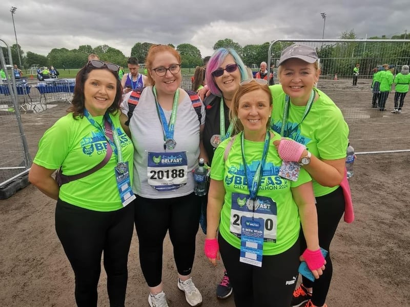 "I walked in honour of my best friend Angela McCabe and these fab ladies signed up to support me and walk their own journeys"