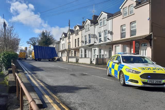 A woman has died following a house fire in Church Street, Portadown, Co Armagh. Police are expected to be examining the scene for some time.