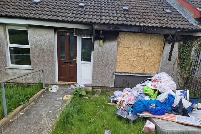 Bungalow at Leckagh Drive in Magherafelt which sustained 'significant damage' in the arson attack. Credit: National World