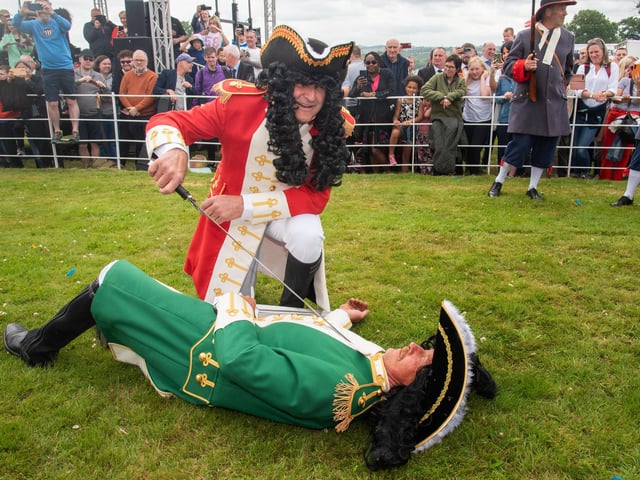 Put to the sword...The annual Sham Fight finishes with a predictable result. TH 125.