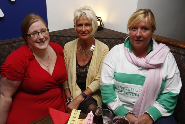Nina Morrison, Jill Davidson and Becky Lemon pictured during the Save The Children Fashion Show at Coleraine Rugby Club back in 2009