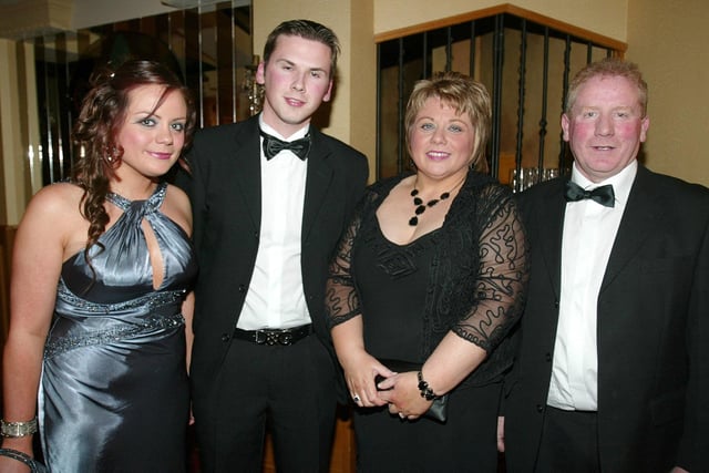 Lining up for a photo at the Rock GAC gala night held back in 2007.