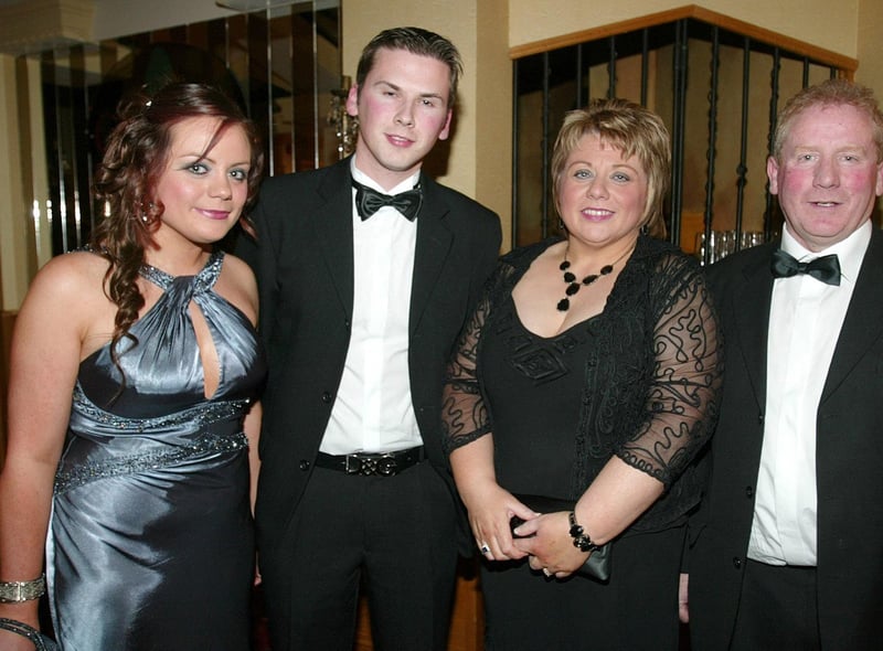 Lining up for a photo at the Rock GAC gala night held back in 2007.