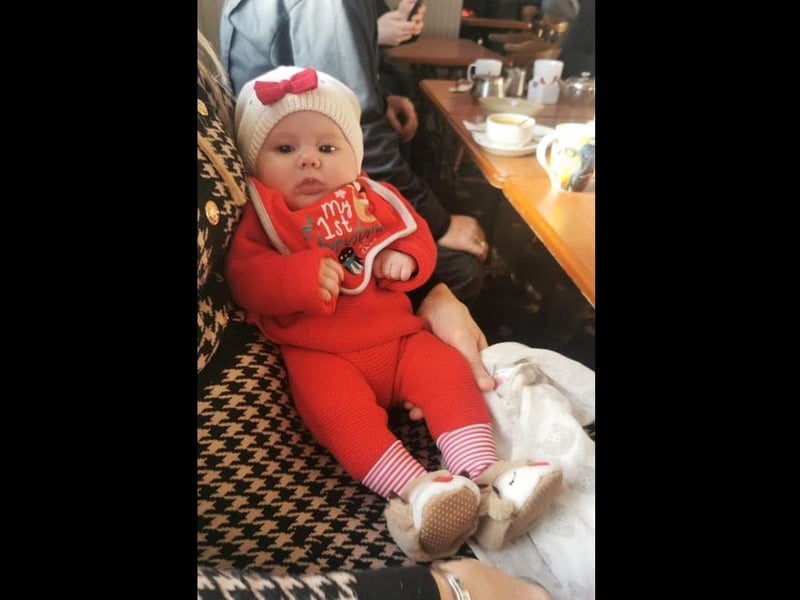 A cute festive outfit for this little one.