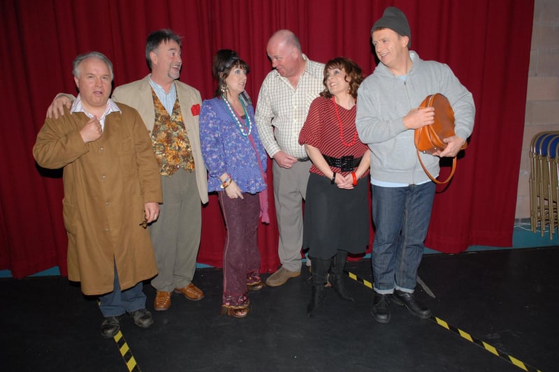 The Lurig Drama Group from Cushendall performed 'I Do Not Like Thee Dr Fell' at the 2009 Larne Drama Festival. Pictured are Jimmy Carroll, Martin Blayney,  Bernie McAllister, Tommy Campbell, Christine Melby and Pauric Dunne.
