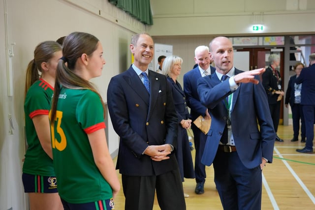 The Duke meet young people at St Catherine's College