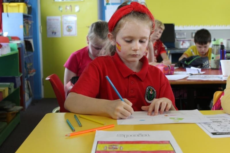 Pictured enjoying European Languages Day at Coleraine's DH Christie Memorial Primary School