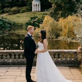 The beautiful wedding reception was held at nearby Hillsborough Castle and Gardens. Credit: Iain Irwin Photography