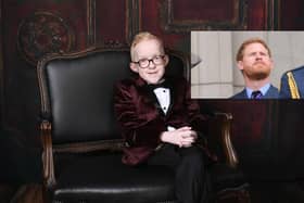 Blake from Tandragee, County Armagh, who is off to a star-studded ceremony in London on 7th September where he will receive a WellChild Award for his resilience, positive spirit and determination to live life to the full despite having a complex and incredibly rare genetic condition and spending months at a time in hospital. Insert Prince Harry who will be attending the awards ceremony (photo courtesy of Getty Images)
