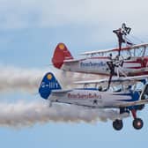 The wing walkers are always a popular attraction at the Air Show. Credit Claire Hartley