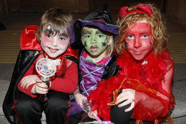 GREAT COSTUMES...Jack, Abbie and Ellen look the part at the Halloween Party and Fireworks evening in Coleraine in 2009