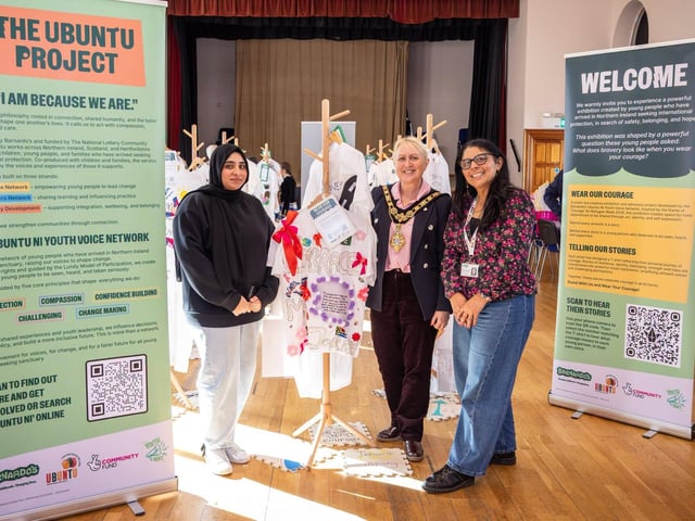 Mayor Cllr Dawn Huggins pictured at the Good Relations Week showcase event in Coleraine Town Hall