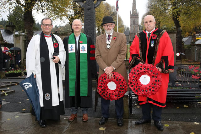 From left: Rev Canon Dr Bryan Follis, Rev Dr Allen Sleith, Deputy Lord Lieutenant for Co Down Professor Neil McClure and Alderman James Tinsley, Veterans’ Champion in Royal Hillsborough.