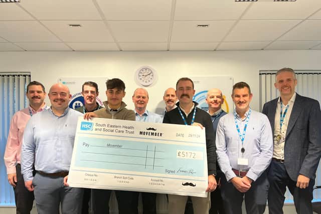 Staff from the Estates Team with Jonathan Bradshaw (Asst. Director of Estates). Pic credit: SEHSCT
