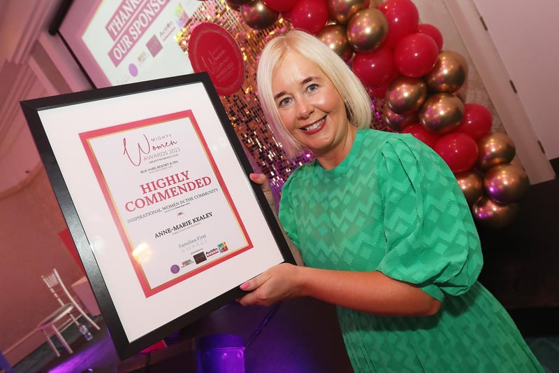 Anne-Marie Keeley from Happy Hearts and Rainbows in Ballykelly who was Highly Commended in the Inspirational Women in the Community award.