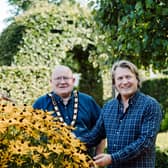 David  Domoney with Mayor of Antrim and Newtownabbey, Councillor Neil Kelly