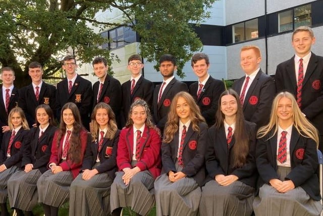 Ballyclare High's Form Prize winners in Year 13.