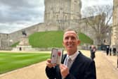 John Madden MBE pictured at Windsor Castle after being presented with his accolade. (Pic: Roddensvale School).