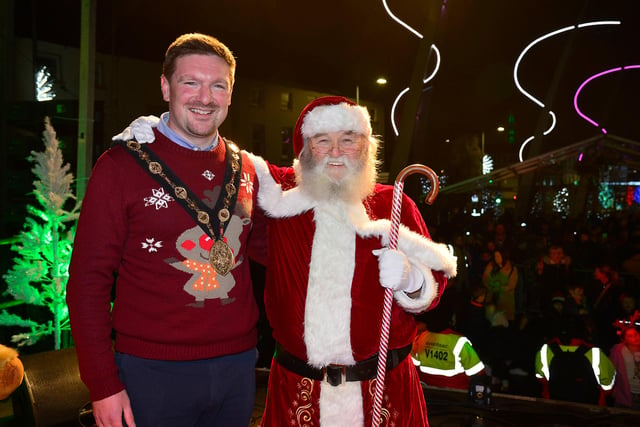 Santa joins Mayor Scott Carson in Lisburn