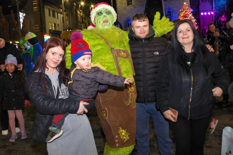 Enjoying themselves at the Dungannon Christmas Lights Switch On event in the town on Saturday night.