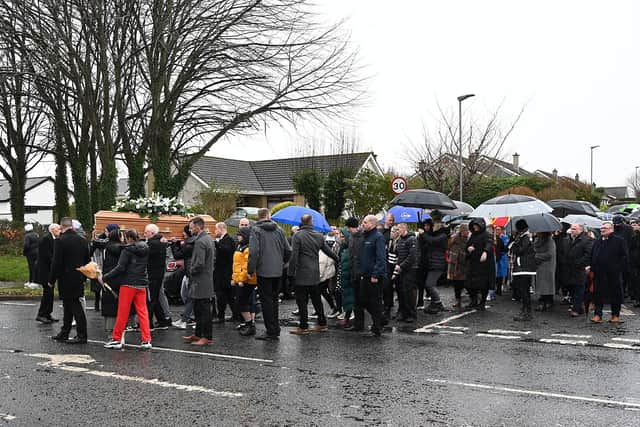 Blake Newland, who was 17, was laid to rest after a funeral service on Thursday. Picture: Arthur Allison / Pacemaker Press.