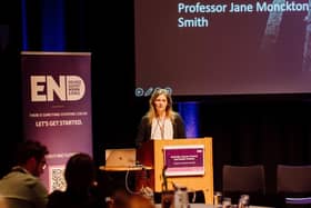 Professor Jane Monckton Smith OBE addressing delegates