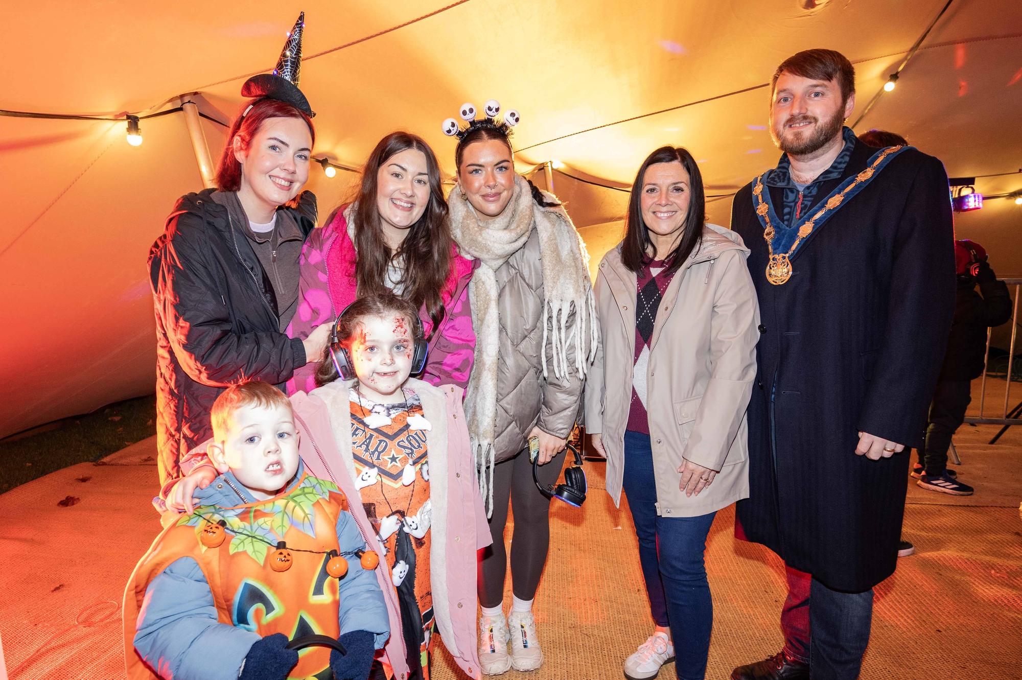 Lisburn's Deputy Mayor Aaron McIntyre joined the revellers at Twilight Night in Wallace Park.