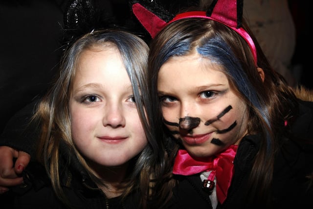 Cora and Freya pictured during the Halloween Party and Fireworks evening in Coleraine in 2009