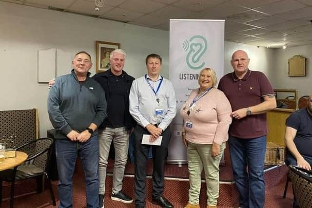 1st Newtownabbey Linfield Supporters' Club held their annual 'Billy Neill' charity football match on Sunday, October 15. (Pic: Contributed).