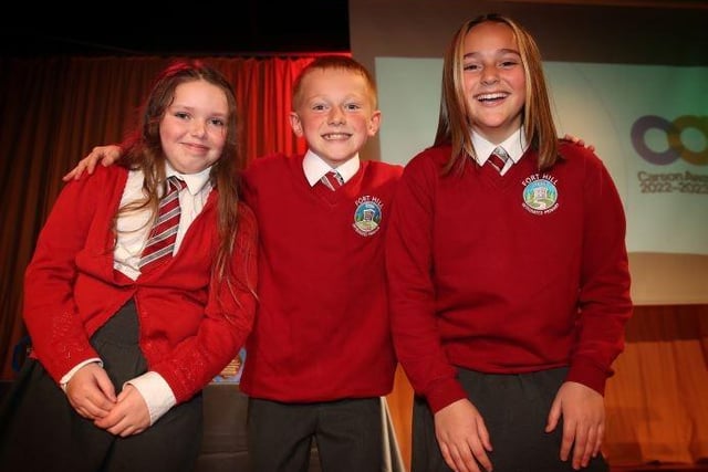 Pupils fromFort Hill IPS in Lisburn at the Carson Awards Showcase 2023.