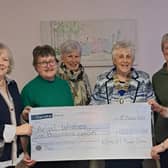 Kilrea WI Flower Show committee members: L-R Evelyn Kelso (Treasurer), Maud Steele (Chairperson), Elizabeth Moon (Vice-Chairperson), Pearl Hutchinson  (President of Kilrea WI), Ann Laughlin (Secretary), Sharon Moon (Treasurer). CREDIT KILREA WI