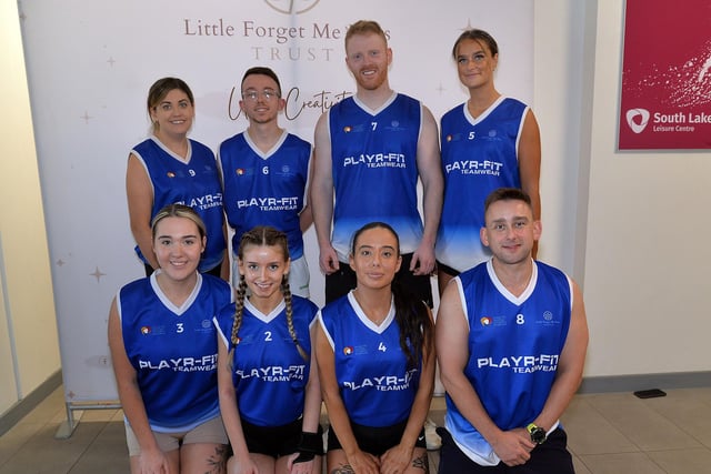 The Eden South Lakers who took part in the charity basketball tournament. LM42-215.