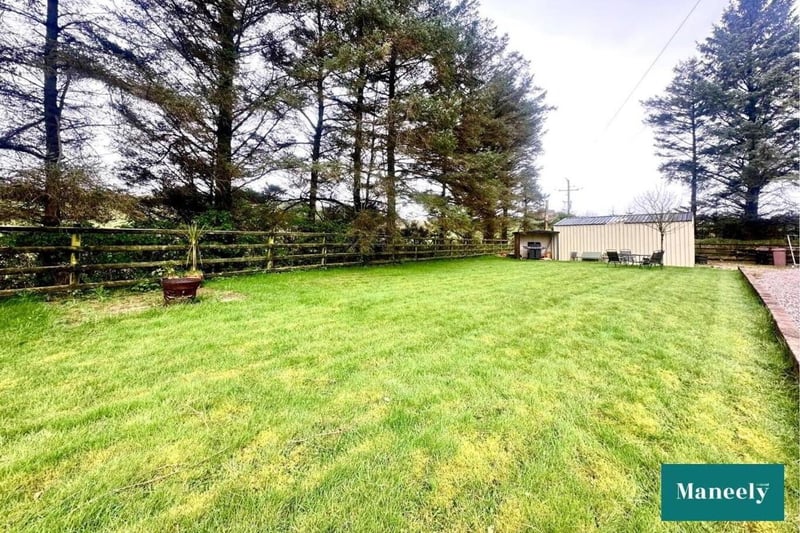 Garden laid in lawn.
