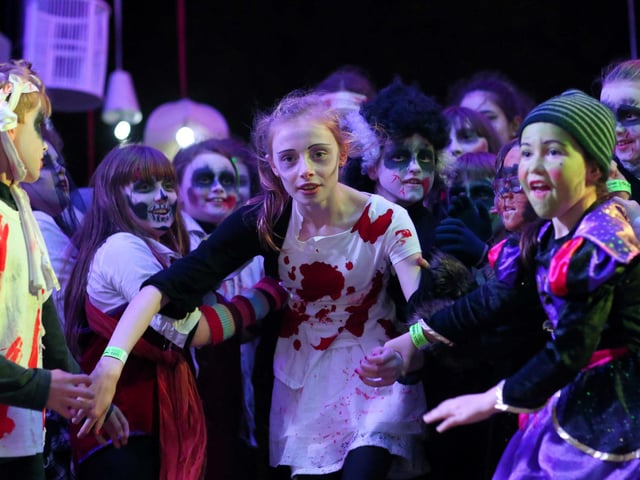 ISLAND Youth Theatre who performed Thriller at Lisburn and Castlereagh City Council's 'Twilight Nights by Fairy Light' in Wallace Park Lisburn in 2015