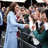 The Princess of Wales was popular with the crowd at Trademarket in Belfast city centre during a visit in October 2022. Picture: Kelvin Boyes / Press Eye.