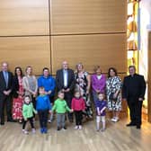 The official handover of keys from the Trustees to the EA took place at the Sacred Heart Church in Ballyclare, with representatives from the EA and Ballyclare Nursery School in attendance. (EA).