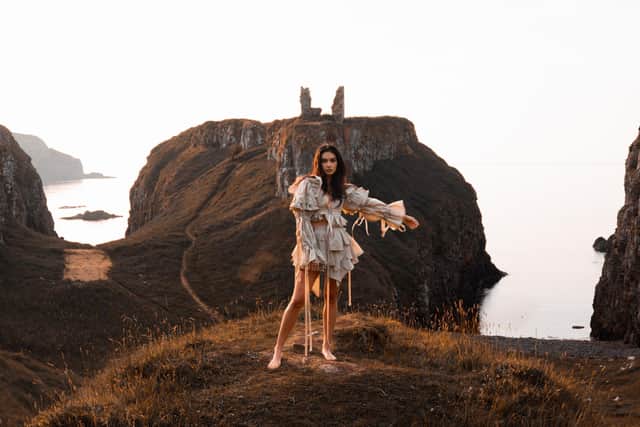 One of Portadown born Annie McColgan's latest fashion pieces from her latest collection at her new fashion house in Magheralin, Co Down.
