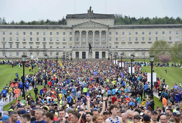 Thousands of runners set off from the Stormont Estate this morning.