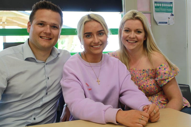 Kaitlyn celebrates her A’ Level results with her Dad, James a former student of the College, and mum, Sharlene. Kaitlyn a former pupil of Windmill IPS will progress to Queen’s University Belfast to study a BSc Hons Degree in Environmental Management with Professional Studies.